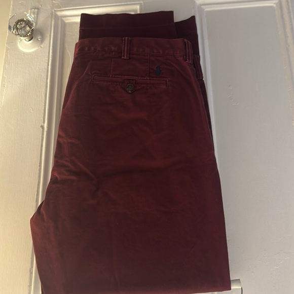 Lightly worn men’s Ralph Lauren Chino’s burgundy size 38/30 - Picture 1 of 5